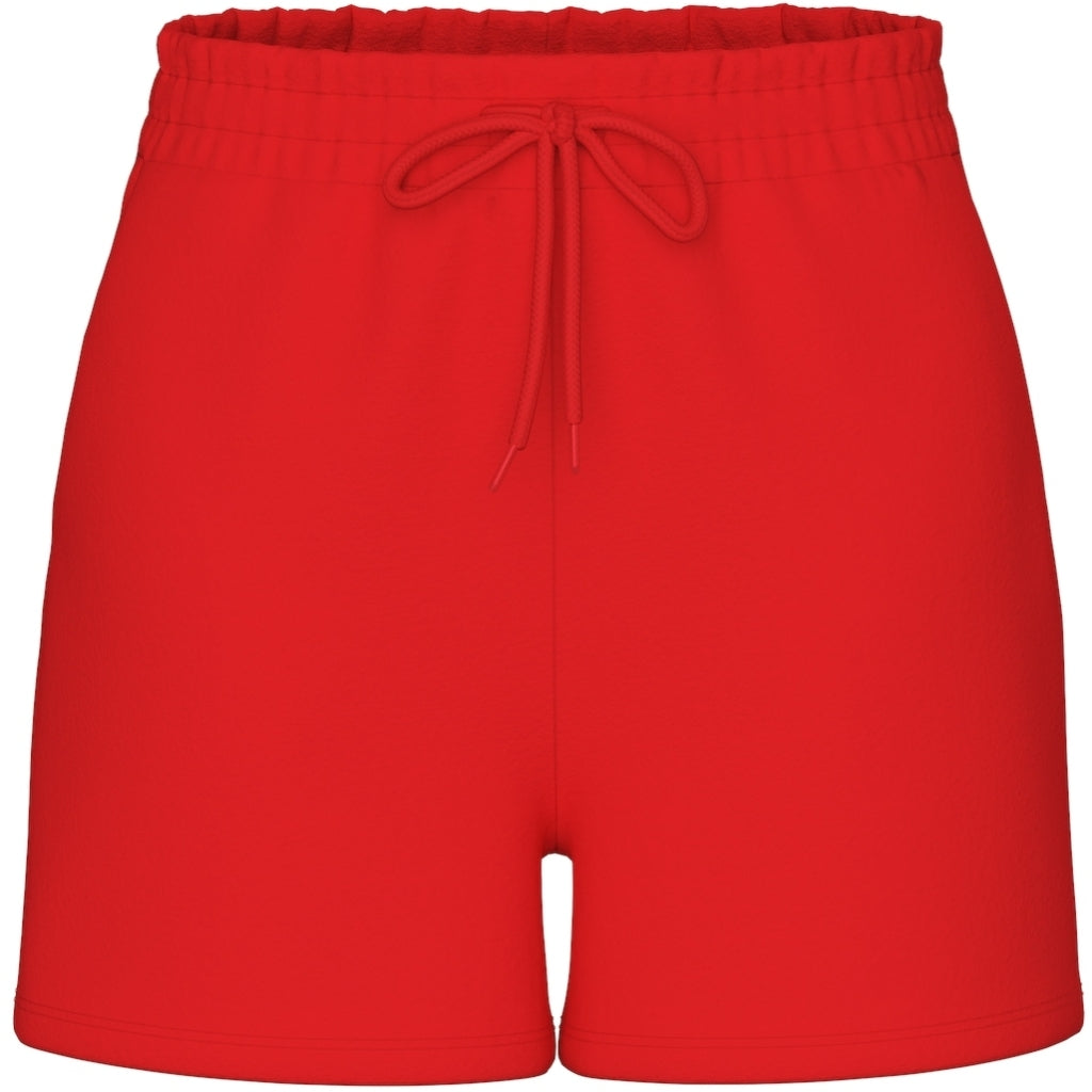 Pieces Sweatshorts til Dame - Poppy Red i Store Størrelser