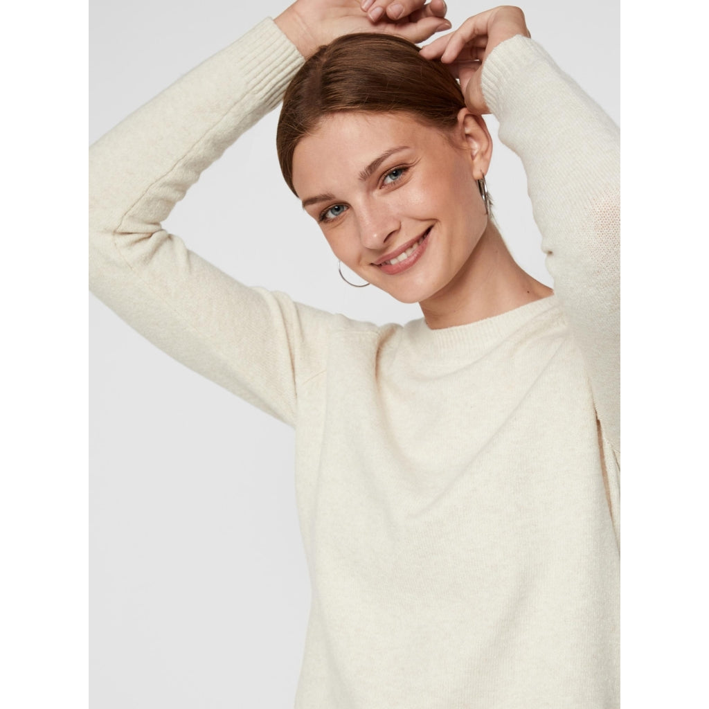 Vero Moda Dame Strik Vmdoffy Birch Melange i Store Plus Size Størrelser