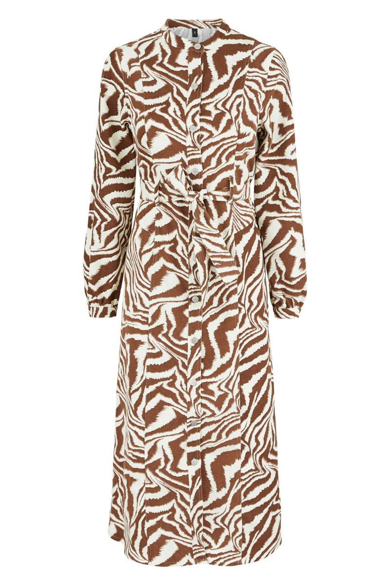 Kjole London   Midi Dress Ecru i Store Plus Size Størrelser