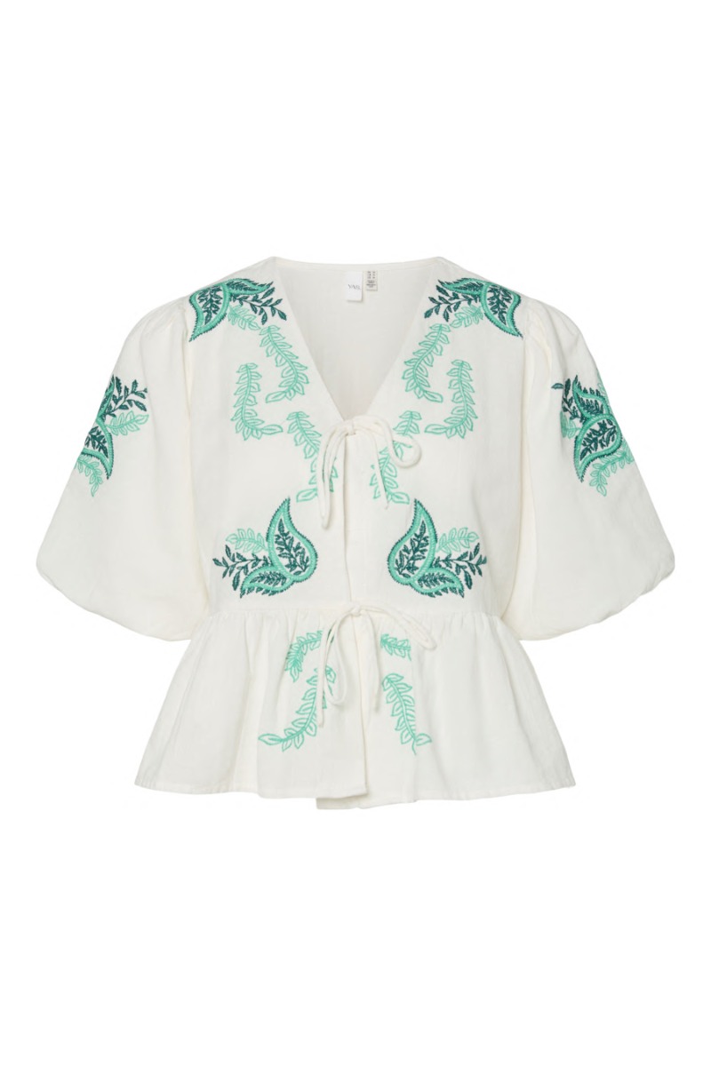 -shirt Yaspine     Tie Top    Star White i Store Plus Size Størrelser