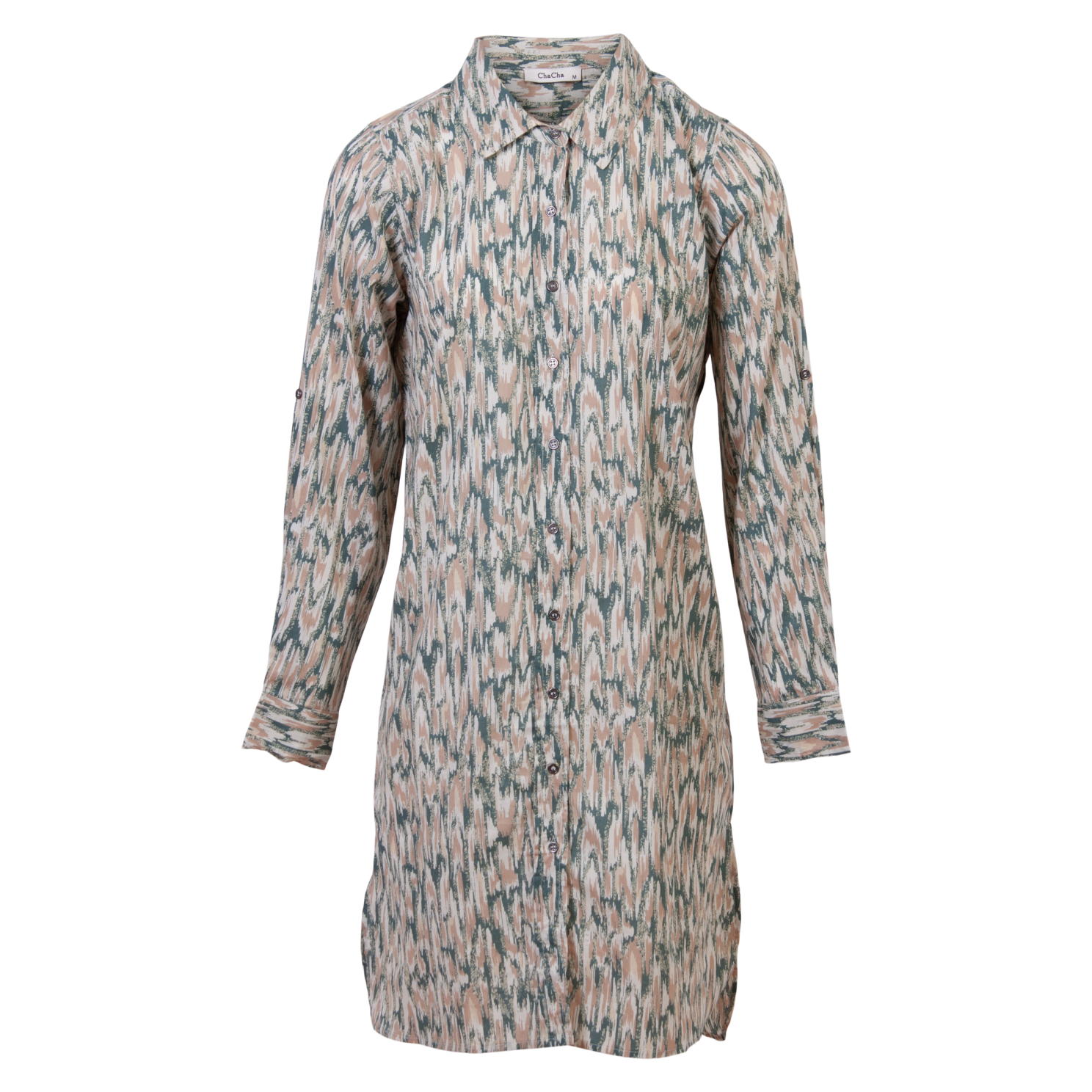 Zbyz Dame Kjole Plus Size Light Green 50 52 i Store Plus Size Størrelser