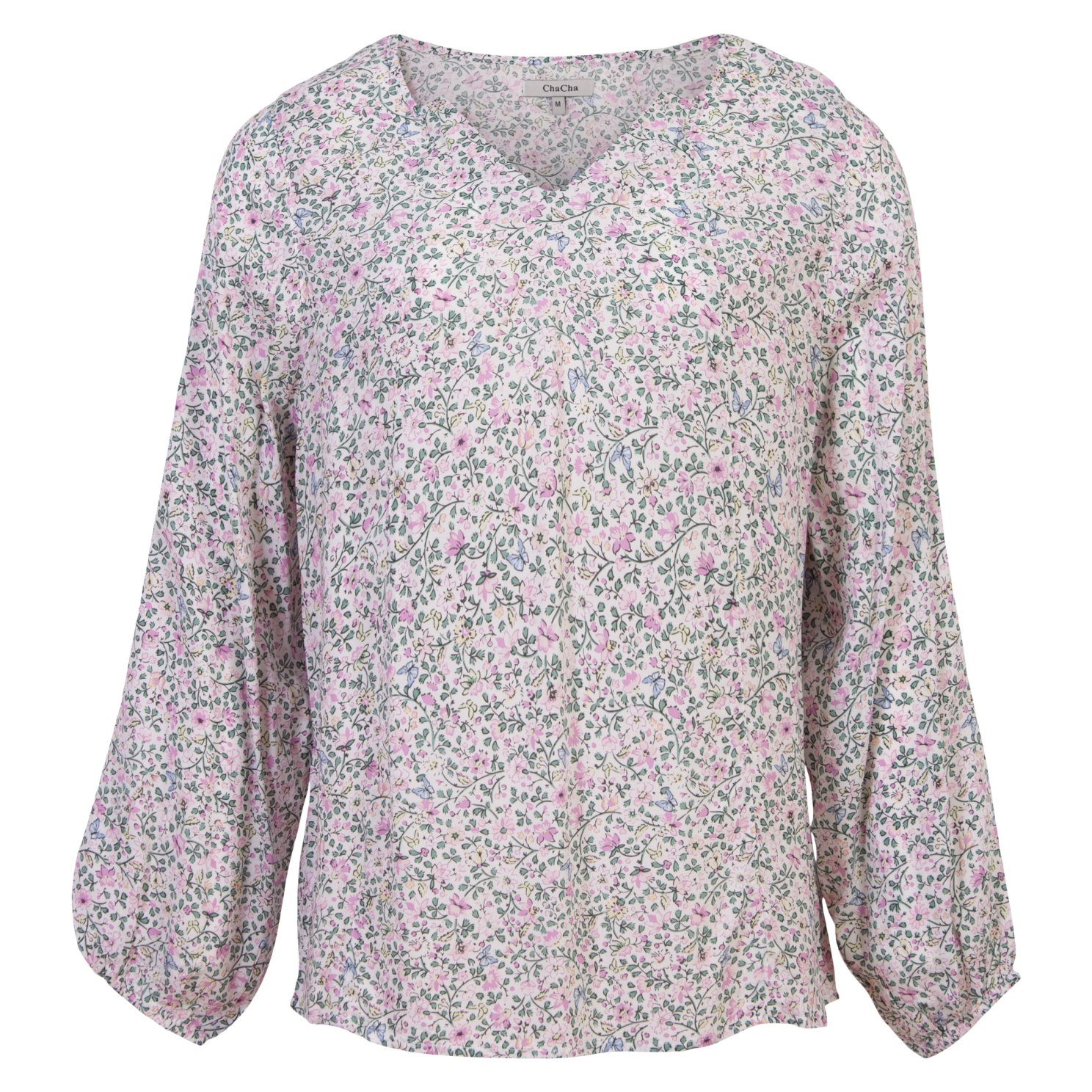 Zbyz Dame Skjorte Plus Size Navy Blomster 42 44 i Store Plus Size Størrelser